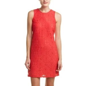 NWT CeCe Arlington Floral Lace Crimson Berry Shift Dress